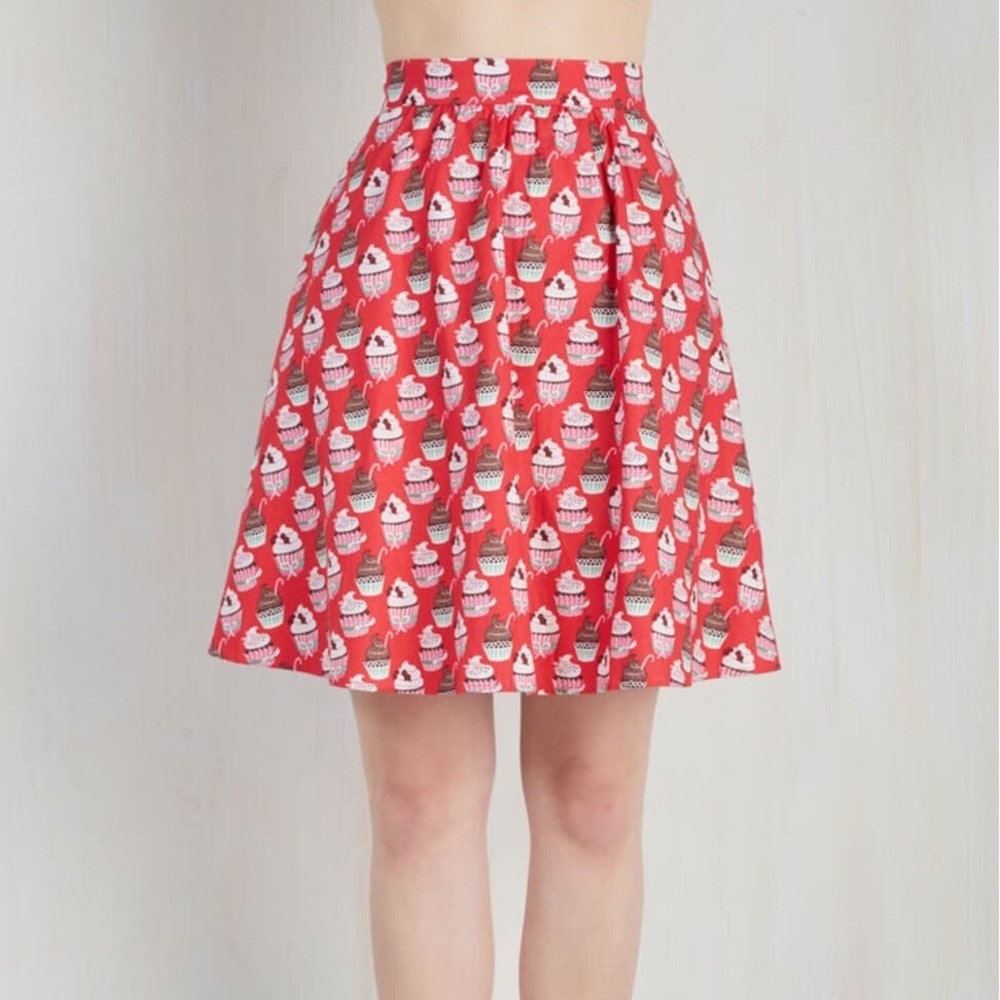 ModCloth Baking Spirits Bright Skirt